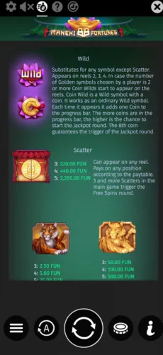 88 Fortunes jeu bonus
